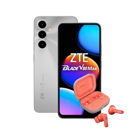 Combo ZTE V80 Max 4+256GB Silver + Moto Buds Guitar Peach Pink