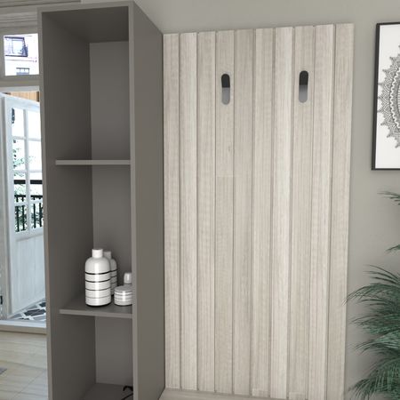 Botinero Recibidor Funcional Con Columna Tables Cod: 4019 Nevado-Gris