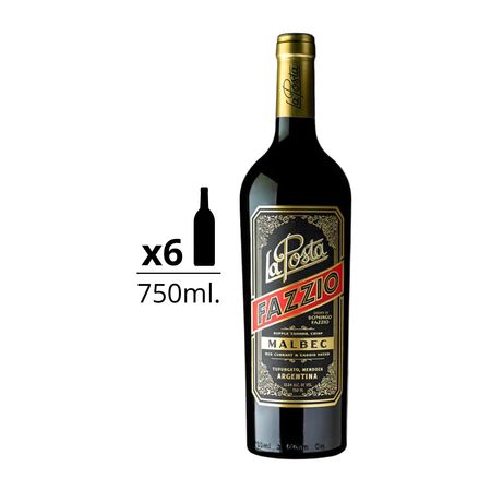Vino Tinto La Posta Fazzio Malbec Caja x 6