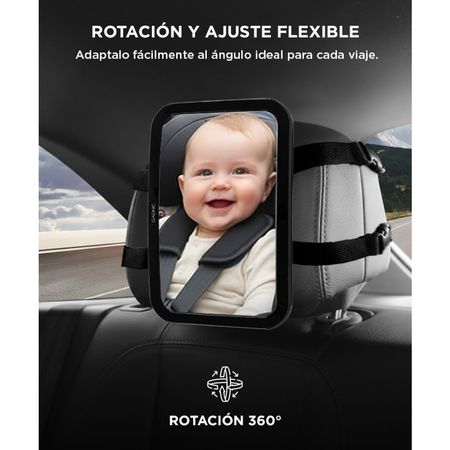 Espejo Retrovisor Auto Bebe Gadnic Con Agarre Ajustable