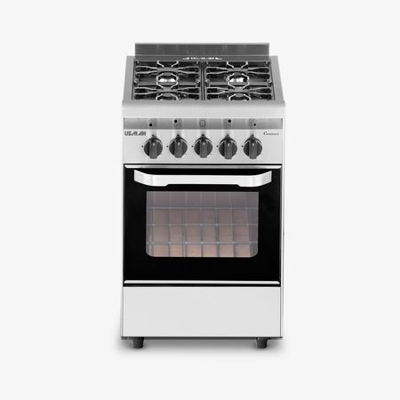 Cocina Usman Compact 52Cm 4H P/V Acero