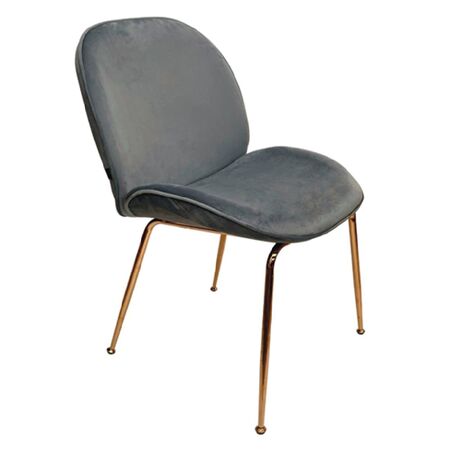Silla Beetle Gris Oscuro con Base Dorada S-28/GO
