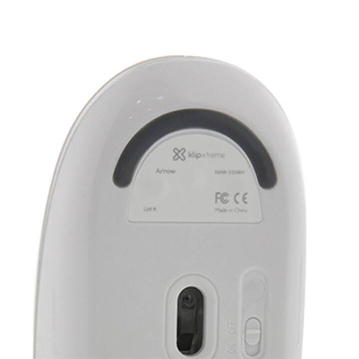 Mouse Klipxtreme Arrow Inalámbrico Delgado de 4 Botones Blanco - Vista 5