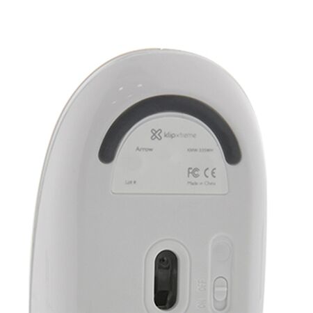 Mouse Klipxtreme Arrow Inalámbrico Delgado de 4 Botones Blanco