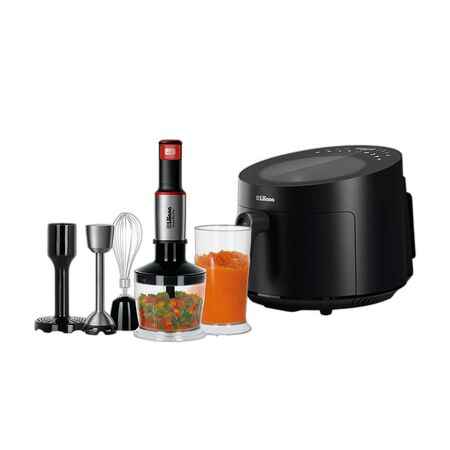 Combo Freidora de Aire Liliana 5L 1600W + Procesadora 4 en 1 Liliana 1300W