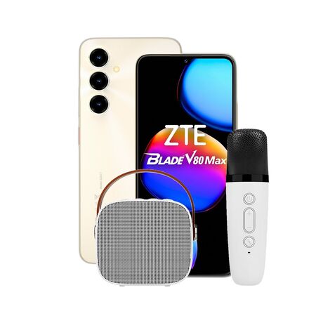 Combo ZTE V80 Max 4+256GB Dorado + Parlante Karaoke Dekkin BT-030