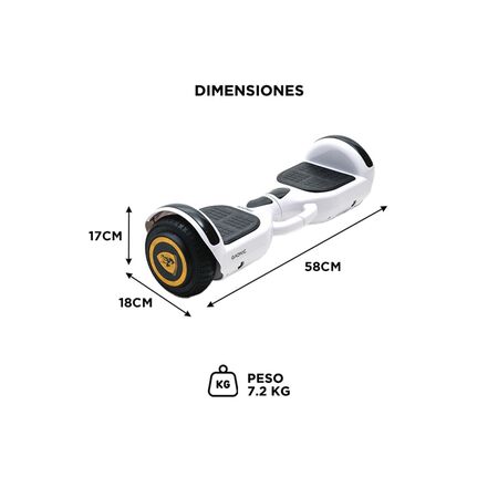 Patineta Electrica Gadnic Hoverboard 6.5 Pulgadas Blanco