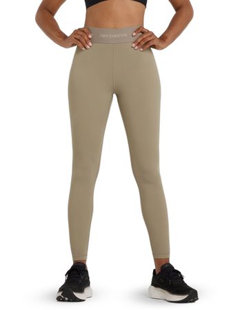 Calza New Balance Sleek Mujer Training Beige