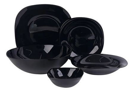 Set De Vajilla 25 Piezas Varese Utile Vidrio Cuadrado