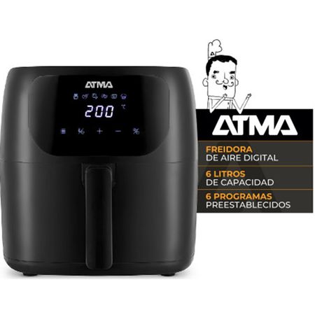 FREIDORA ATMA FR60ARBP SIN ACEITE 6.5 LTS NEGRA DIGITAL - 4608136
