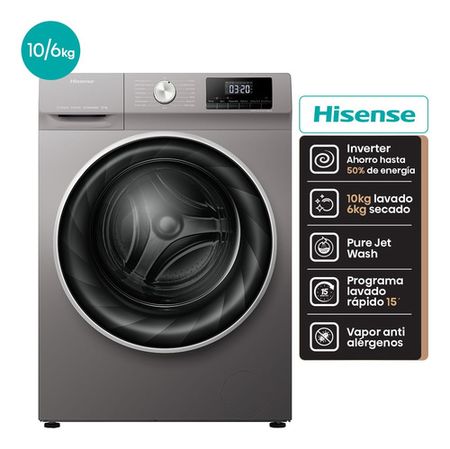 Lavasecarropas Hisense Wdqy1014t 10/6 Kg Inverter