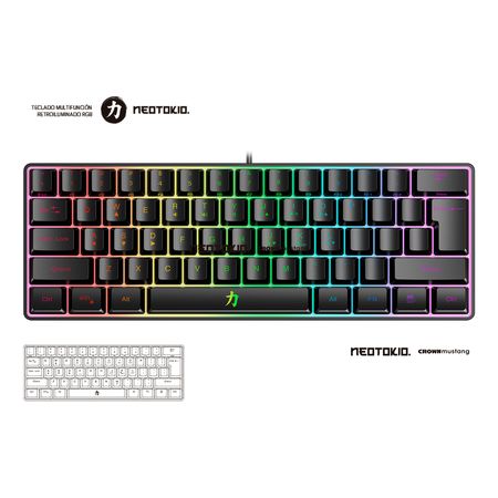 Teclado Gamer Neotokio Mini Crown Mustang Retroiluminado