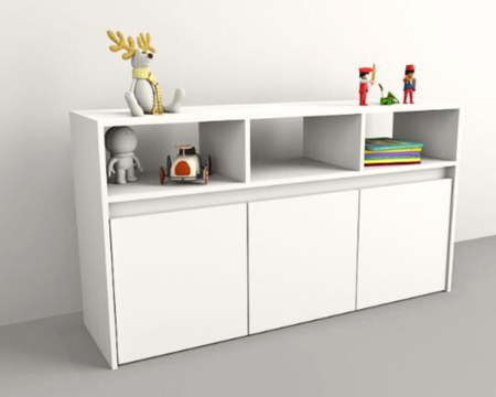 Juguetero Linea Home  3 Caj C/Ruedas 3038 Everest Tables
