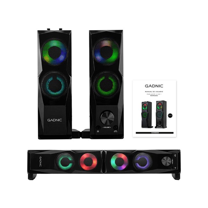 Parlante Gamer RGB Gadnic 2 en 1: Pc y Barra de Sonido - Vista 7