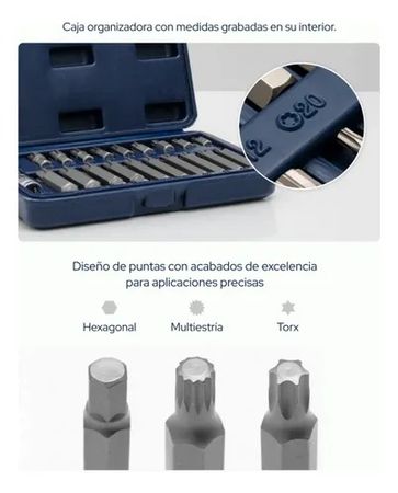 Set de Puntas Bremen Torx Allen Multiestría CrV 40 Piezas