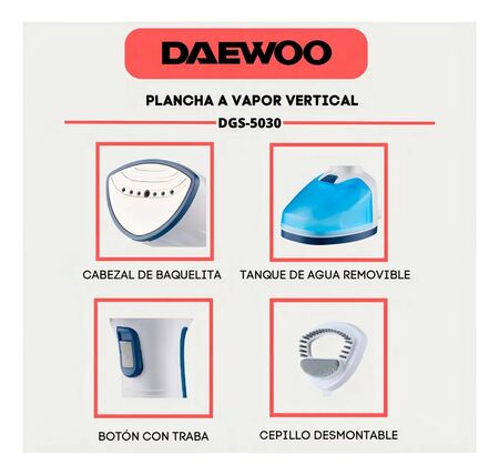 Plancha a Vapor Portatil Daewoo 1400W DGS-5030