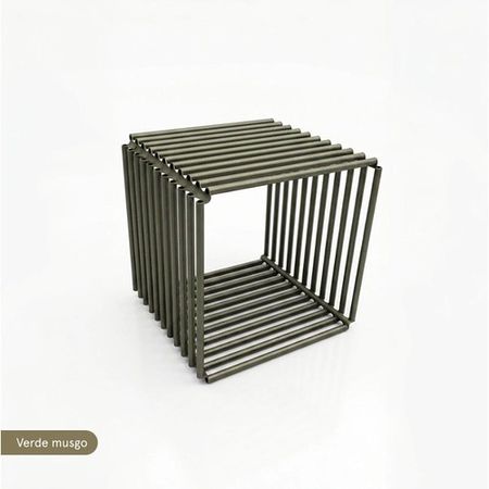 Cubo Modular Metalico DS Home Decoracion Verde Musgo