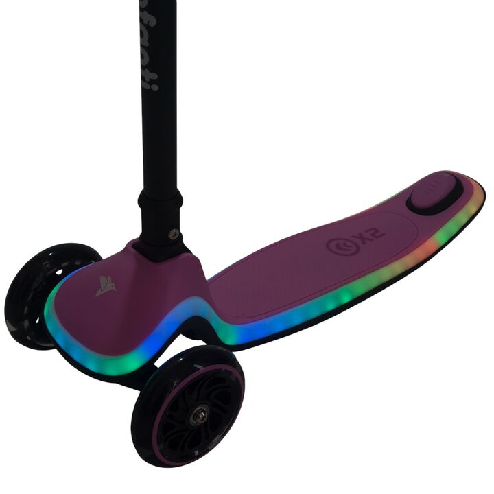 Monopatín plegable con luces LED Infanti rosa - Vista 10