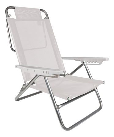 Silla Summer Reposera Aluminio 6 Posiciones Mor Color Blanco