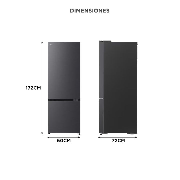 Heladera LG VB33BPM Bottom Freezer 335Lts Door Cooling Smart Inverter - Vista 6