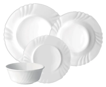 Juego de 18 platos MONACO - 6 playos 6 postre 6 hondos