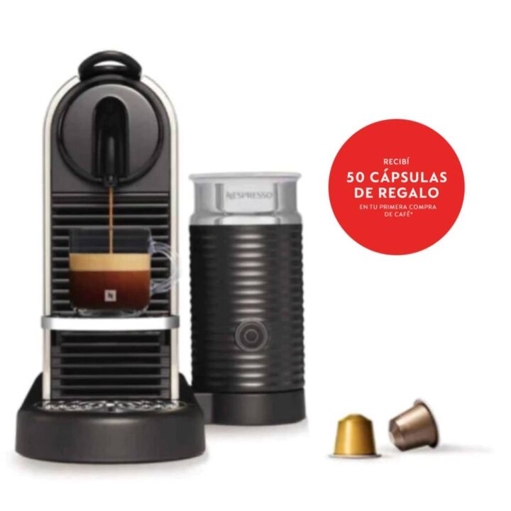 Cafetera Nespresso Citiz Platinium con Aeroccino D145-AR-ME-NE - Vista 1
