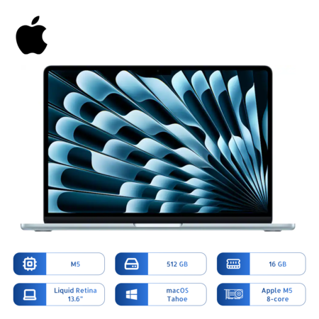 Apple Macbook Air M5 512gb Ssd 16gb Ram 13.6 Pulg Sky Blue
