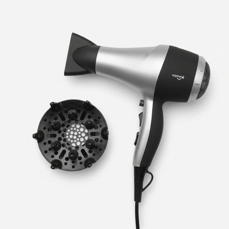Secador De Pelo Vonne Gris 2000 W 2 Velocidades