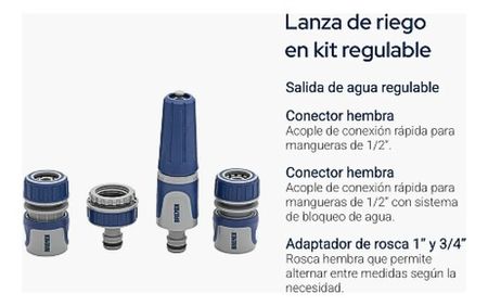 Kit Bremen de Lanza de Riego Regulable 4 Piezas