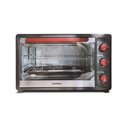 HORNO ELÉCTRICO GOLDSTAR GLDH-60 60 LITROS 2000 WTS TIMER TEMPERATURA AJUSTABLE NEGRO