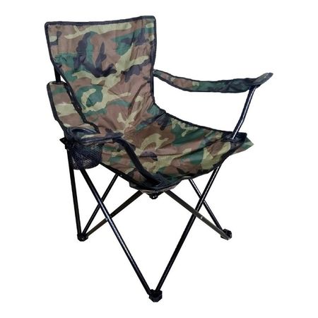Sillon Director Plegable Para Camping Porta Vasos Camuflado Marron