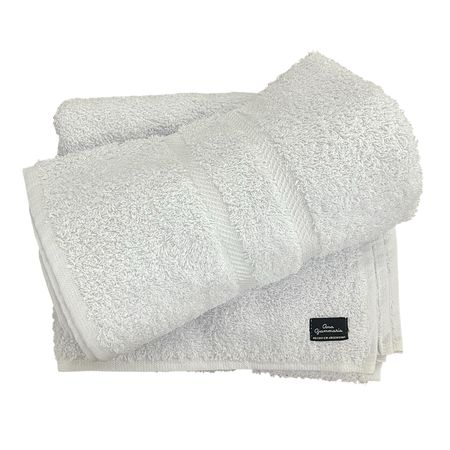 Set De Toalla y Toallón Institucional 550 Grs XXL Blanco