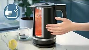 Pava Eléctrica Philips Hd9396 1.7l 2200w Color Negro Mate