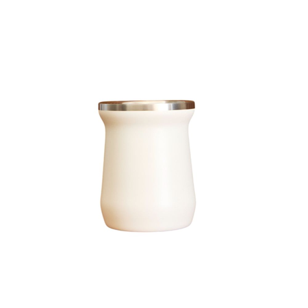 Mate termico acero inoxidable 260ml color blanco natural