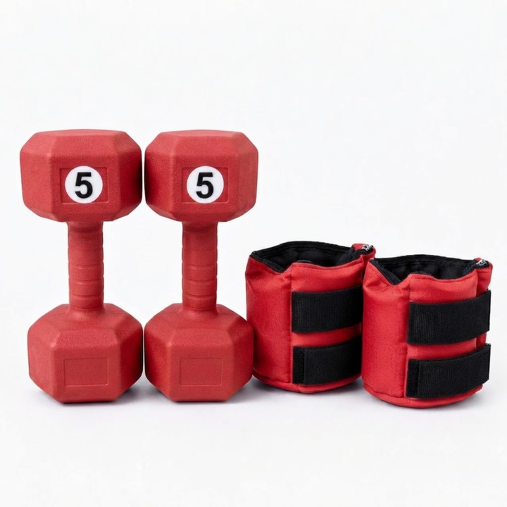 Combo Par de Mancuernas 5 kg + Par de Tobilleras 3 kg - Vista 3