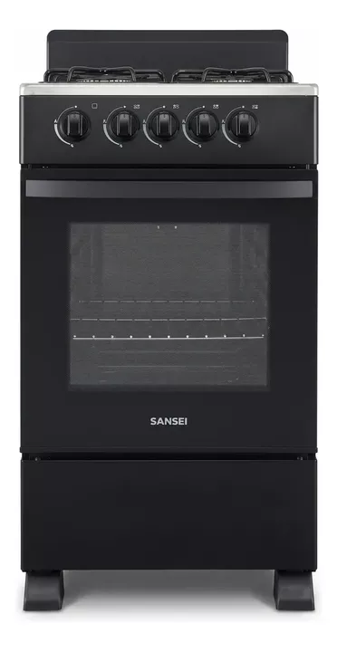 Cocina Multigas 50cm Sansei Essential 4 Hornallas Con Visor - Vista 1