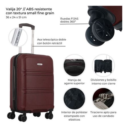Valija Chica Low Cost Pequeña Bordo Rayas Check In Cabina Carry On 39105
