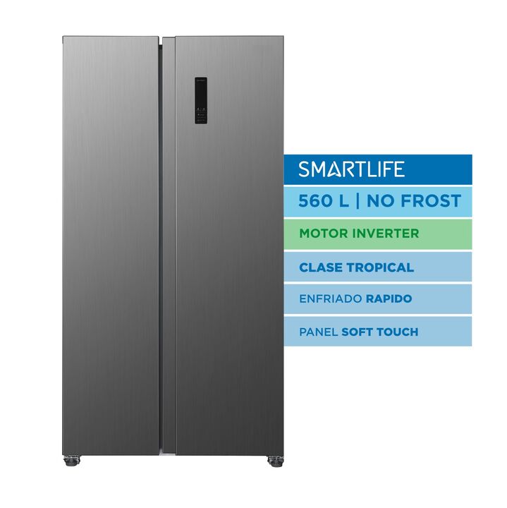 Heladera Side by Side Smartlife No Frost Digit Inverter 560L SL-SBS690S2P - Vista 1