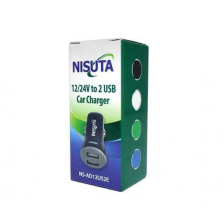 CARGADOR NISUTA AUTO USB DOBLE (C:BLANCO NSAD12US2E) - Vista 2