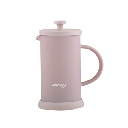 Cafetera Prensa Francesa De Vidrio Borosilicato Waggs 600ml Rosa