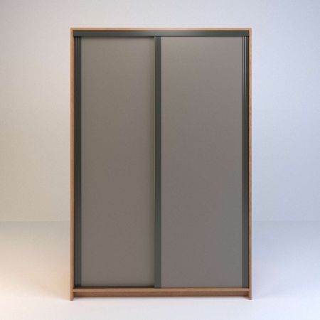 Placard Corredizo 1,20 2 Cajones Nogal L. Negro M. Tables