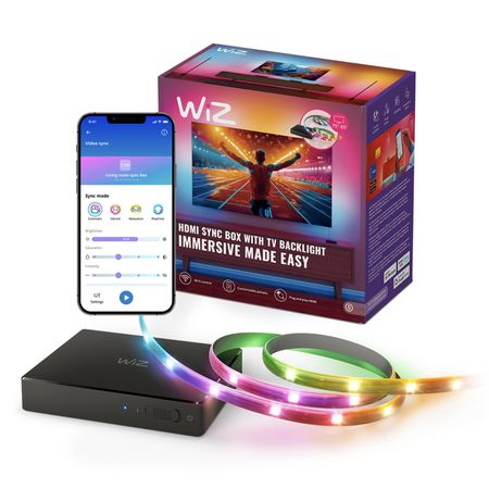 Sync Box Wiz HDMITV 75-85” Con Tira LED RGBIC 4K Smart