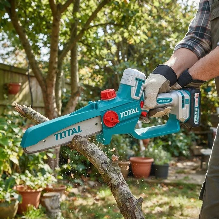 Mini Motosierra Brushless A Bateria 5'' Total Tgsli20561 20v - Vista 4