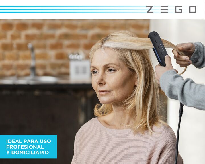 Planchita De Pelo Zego Ceramica Uso En Pelo Humedo 110v240v ZBP60 - Vista 4
