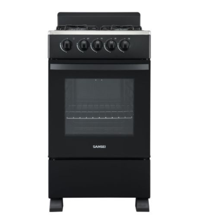 Cocina 50cm Multigas 4 Hornallas Csa-Cn50n Negra Sansei - Vista 1
