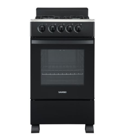 Cocina 50cm Multigas 4 Hornallas Csa-Cn50n Negra Sansei