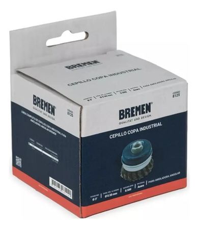 Cepillo Bremen para Amoladora Copa 3 Pulgadas Industrial
