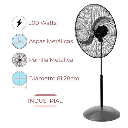 Ventilador Industrial Liliana 2 en 1 De Pie y Pared 28" 2 Aspas 200w VVPXM7028