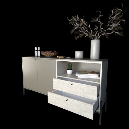 Bahiut 1,50m. Gris C. Nevado Tables