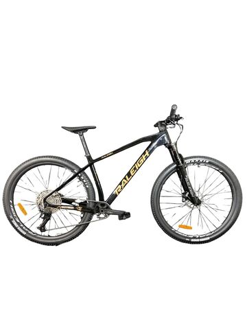 Bicicleta Raleigh Mojave 8.0 - Talle 18" - Negro-Dorado - Cuadro de CARBONO - Frenos a discos Hidraulicos - Monoplato 1x12 - Rodado 29 MTB _ Linea 2026.